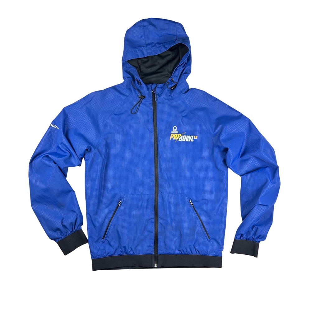 Sport-Tek NFL Pro Bowl 2019 Mens Blue Full Zip Hooded Windbreaker Jacket Small